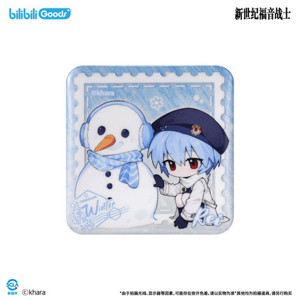 NEON GENESIS EVANGELION | Falling In Winter Series Chibi Badge Bilibili Anime Goods - FUNIMECITY