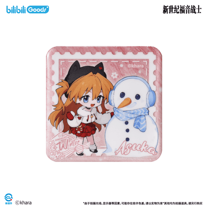 NEON GENESIS EVANGELION | Falling In Winter Series Chibi Badge Bilibili Anime Goods - FUNIMECITY