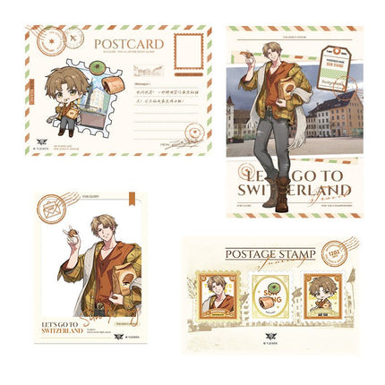 The King's Avatar | Traveling Around Switzerland Series Postcard Set Yue Wen Anime Goods - Funimecity 