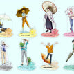 晴天雨系列 / Acrylic Stand Figure (110~178mm) / Sakura Haruka