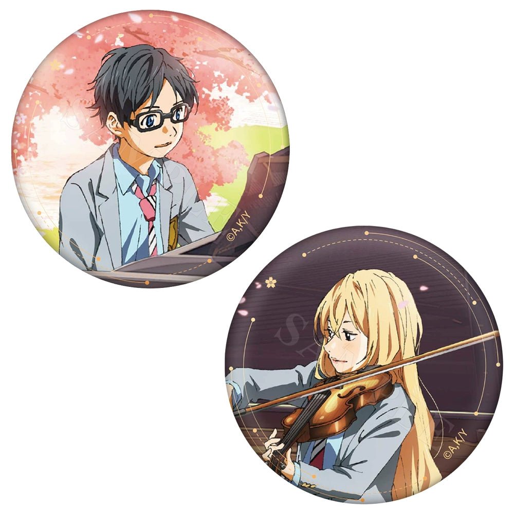 Your Lie in April | Badge & Charm & Shikishi Board & Necklace Set XINGHEDONGMAN - FUNIMECITY Your Lie in April - Xing He - Badge Set - Ying Hua