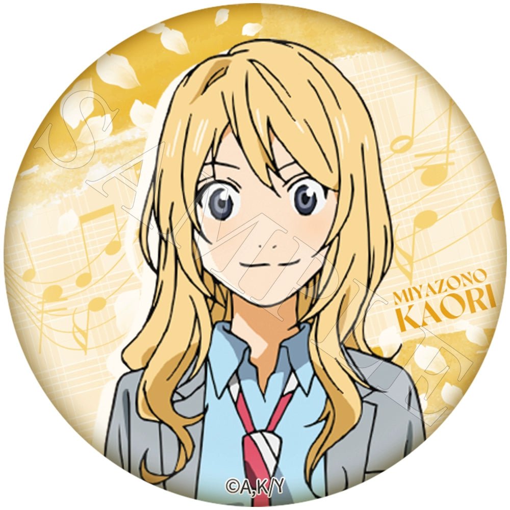 Your Lie in April | Miyazono Kaori Badge & Charm & Acrylic Stand Figure & Quicksand Standee Set XINGHEDONGMAN - FUNIMECITY Your Lie in April - 宫园薰 - Badge - Xiao Fu