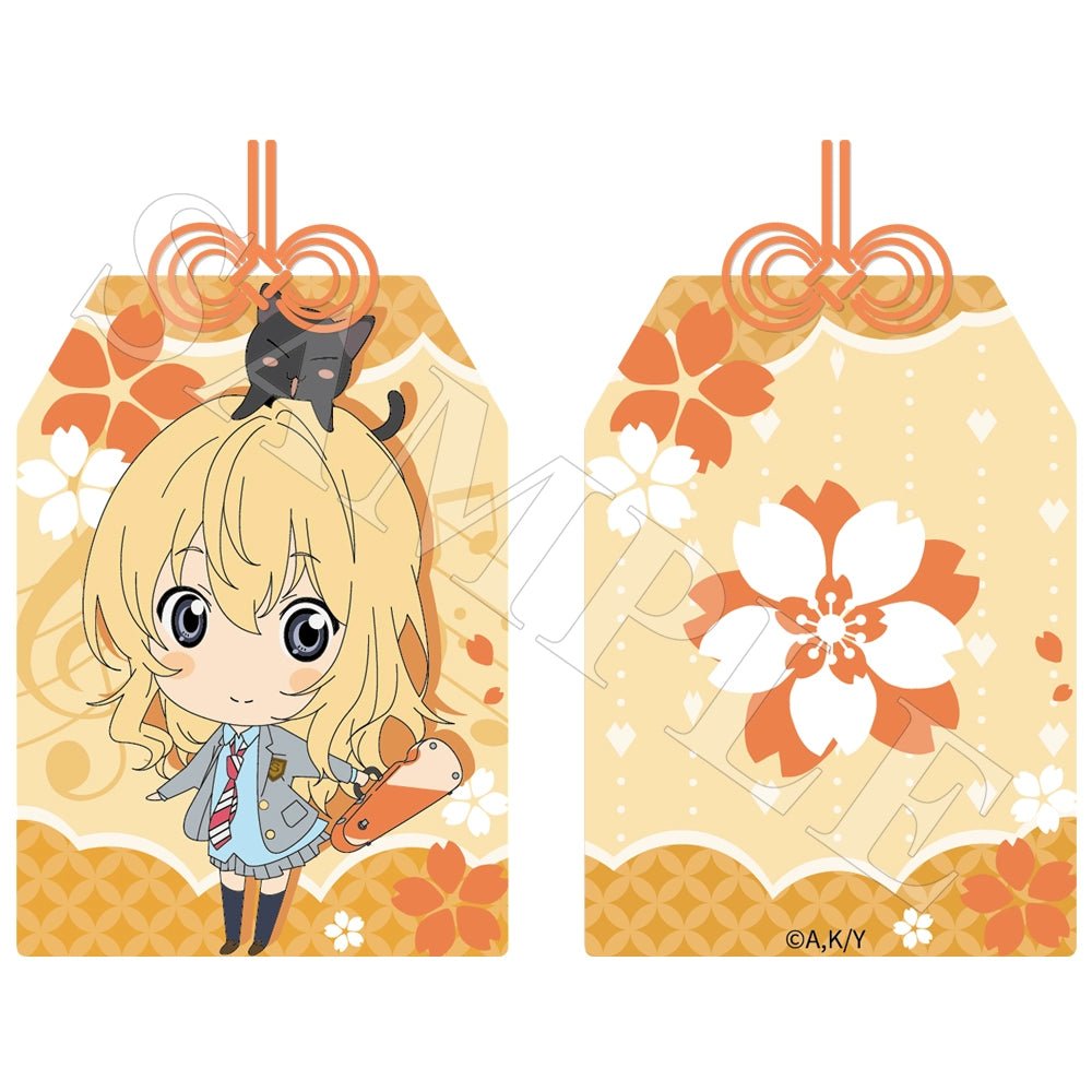 Your Lie in April | Miyazono Kaori Badge & Charm & Acrylic Stand Figure & Quicksand Standee Set XINGHEDONGMAN - FUNIMECITY Your Lie in April - 宫园薰 - Chibi Amulet