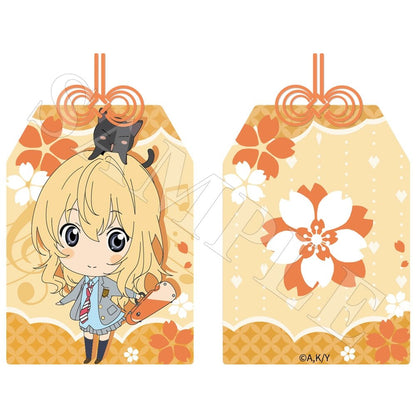 Your Lie in April | Miyazono Kaori Badge & Charm & Acrylic Stand Figure & Quicksand Standee Set XINGHEDONGMAN - FUNIMECITY Your Lie in April - 宫园薰 - Chibi Amulet