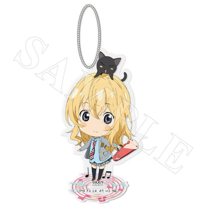 Your Lie in April | Miyazono Kaori Badge & Charm & Acrylic Stand Figure & Quicksand Standee Set XINGHEDONGMAN - FUNIMECITY Your Lie in April - 宫园薰 - Chibi Charm