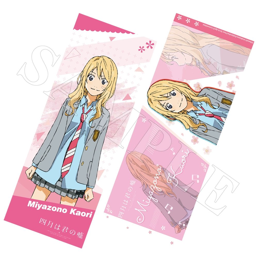 Your Lie in April | Miyazono Kaori Badge & Charm & Acrylic Stand Figure & Quicksand Standee Set XINGHEDONGMAN - FUNIMECITY Your Lie in April - 宫园薰 - Holographic Ticket