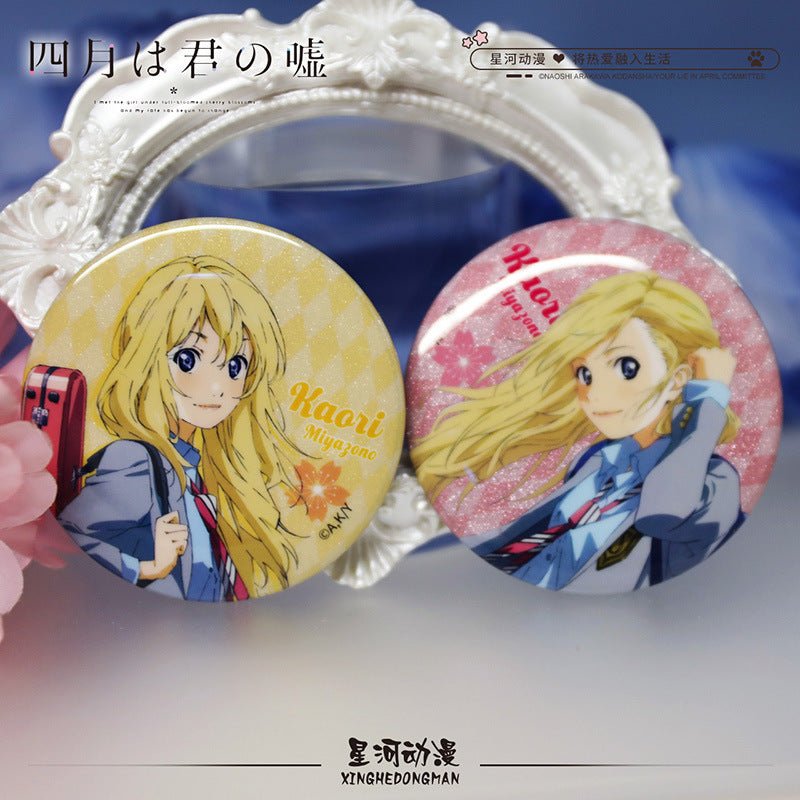 Your Lie in April | Miyazono Kaori Badge Set XINGHEDONGMAN Anime Badge - FUNIMECITY