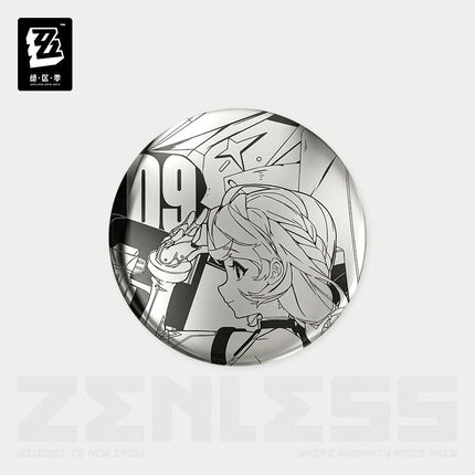 Zenless Zone Zero | Shi Guang Tiao Pin Series Acrylic Charm & Steel Mirror Badge Jue Qu Ling Anime Goods - Funimecity 