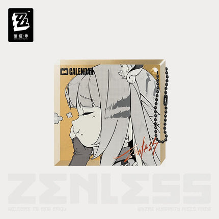 Zenless Zone Zero | Shi Guang Tiao Pin Series Acrylic Charm & Steel Mirror Badge Jue Qu Ling Anime Goods - Funimecity 