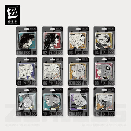 Zenless Zone Zero | Shi Guang Tiao Pin Series Acrylic Charm & Steel Mirror Badge Jue Qu Ling Anime Goods - Funimecity 