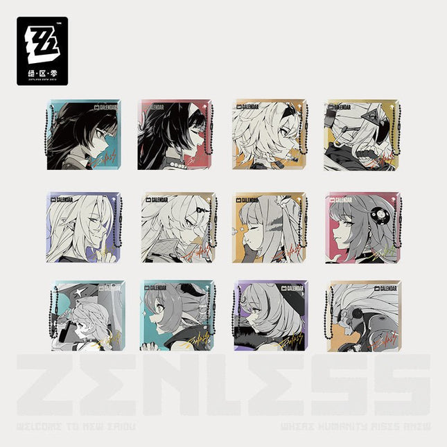 Zenless Zone Zero | Shi Guang Tiao Pin Series Acrylic Charm & Steel Mirror Badge Jue Qu Ling Anime Goods - Funimecity 