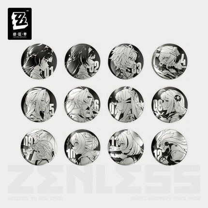 Zenless Zone Zero | Shi Guang Tiao Pin Series Acrylic Charm & Steel Mirror Badge Jue Qu Ling Anime Goods - Funimecity 