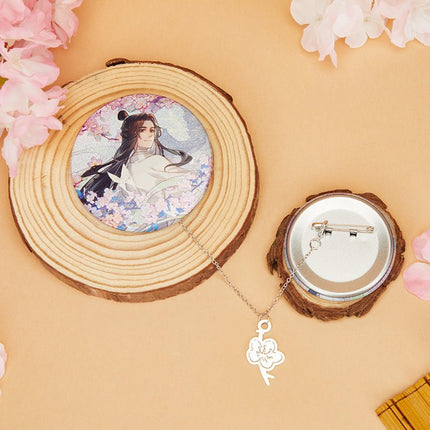 Heaven Official's Blessing | Tian Guan Ci Fu Yao Ye Hua Jian & Wu Hou Mei Gui Badge Set BEMOE Anime Goods - FUNIMECITY