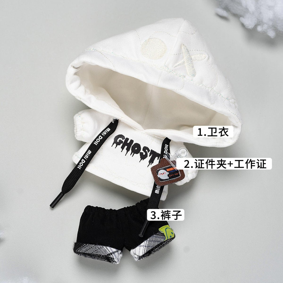 Minidoll 20cm Plush Doll Clothes - Ghost Courier Theme MINIDOLL- FUNIMECITY