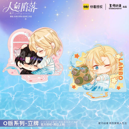 The Falling Merman | Chibi Acrylic Stand Figure & Badge Set XINGHEDONGMAN- FUNIMECITY