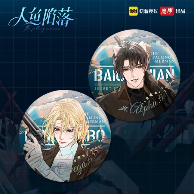 The Falling Merman | IOA Team Comic Badge Set & Art Cards & Acrylic Stand Figure & Quicksand Painting MANCOOL Anime Goods - FUNIMECITY